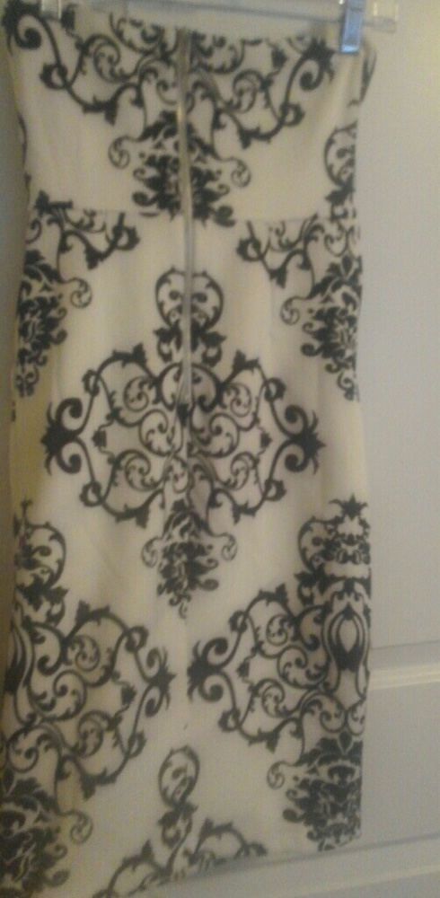 Great gift! White & black damask graphic print dress, 5/6, New - Picture 6 of 8